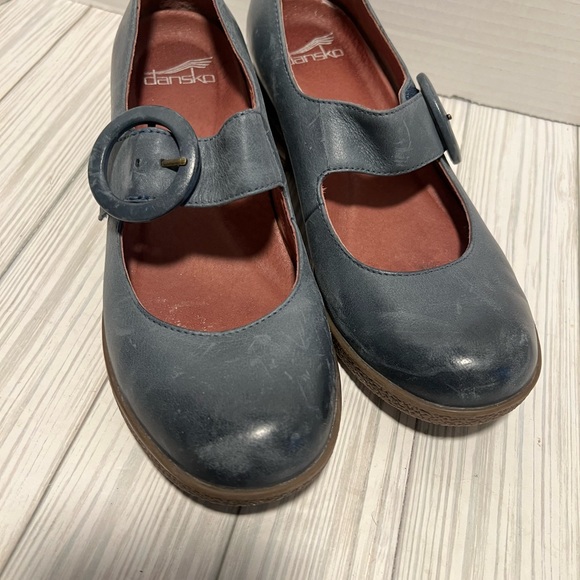 Dansko Mary Jane Shoes Size 36-5.5-6 Brandy Adjustable Strap High Chunky Heels - Picture 3 of 7